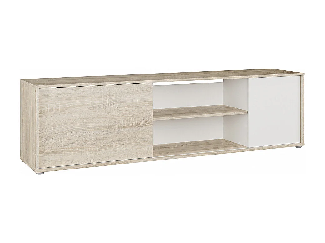 Mueble de Television Match en acabado roble sonoma y blaco mueble de salón 180 cm