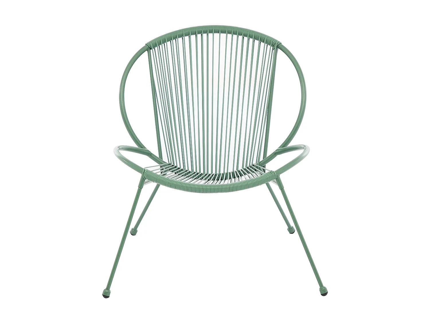 Lot de 2 fauteuils de jardin en métal et résine tressée - Kaki - NIKAO de MYLIA
