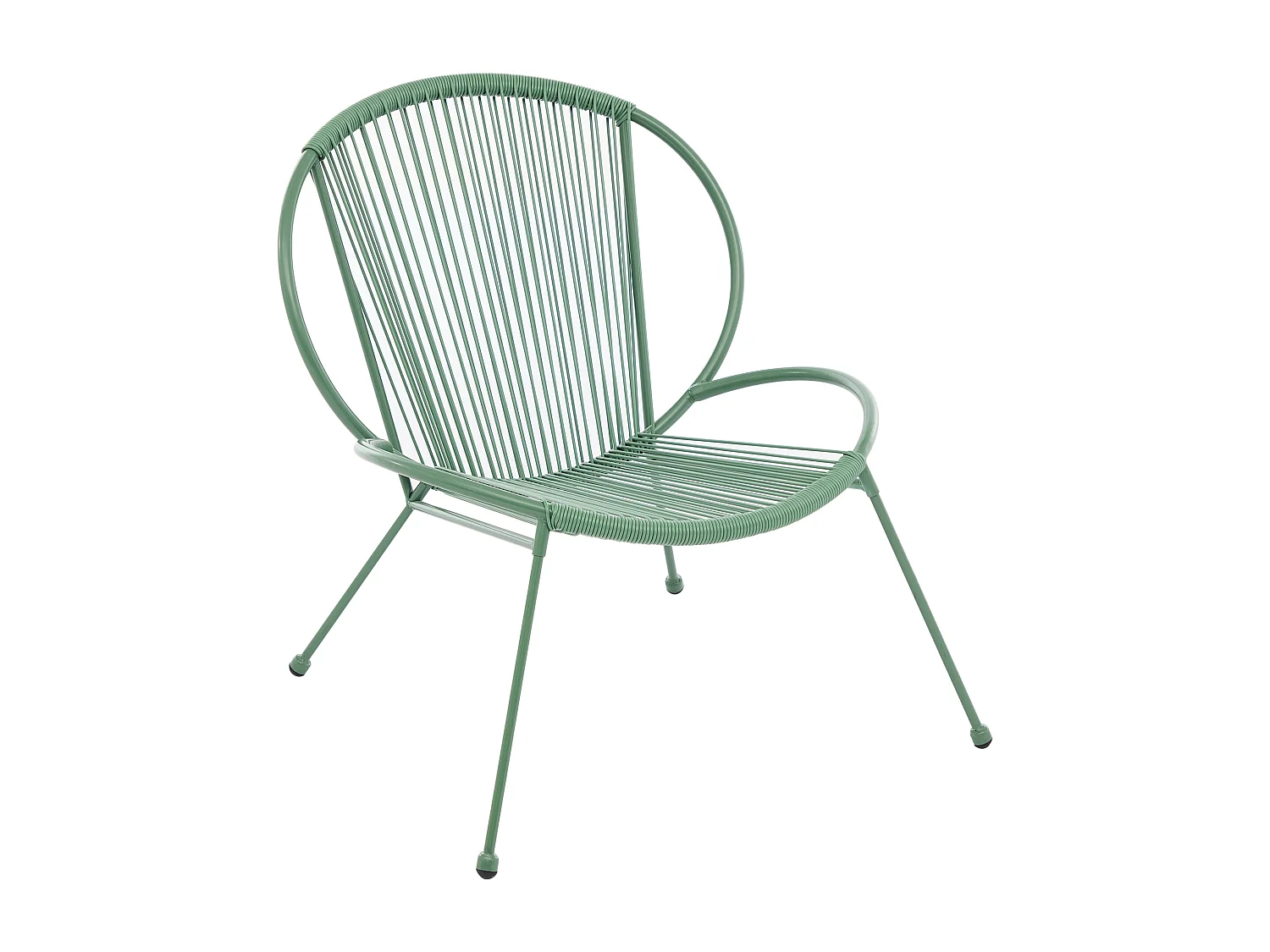 Lot de 2 fauteuils de jardin en métal et résine tressée - Kaki - NIKAO de MYLIA