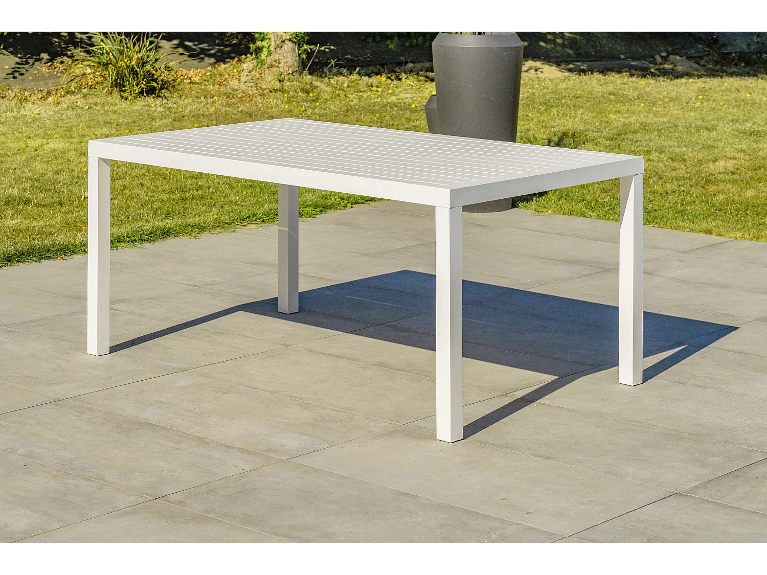 Ensemble Repas de jardin 7 Places "Cayenne" 180cm Blanc