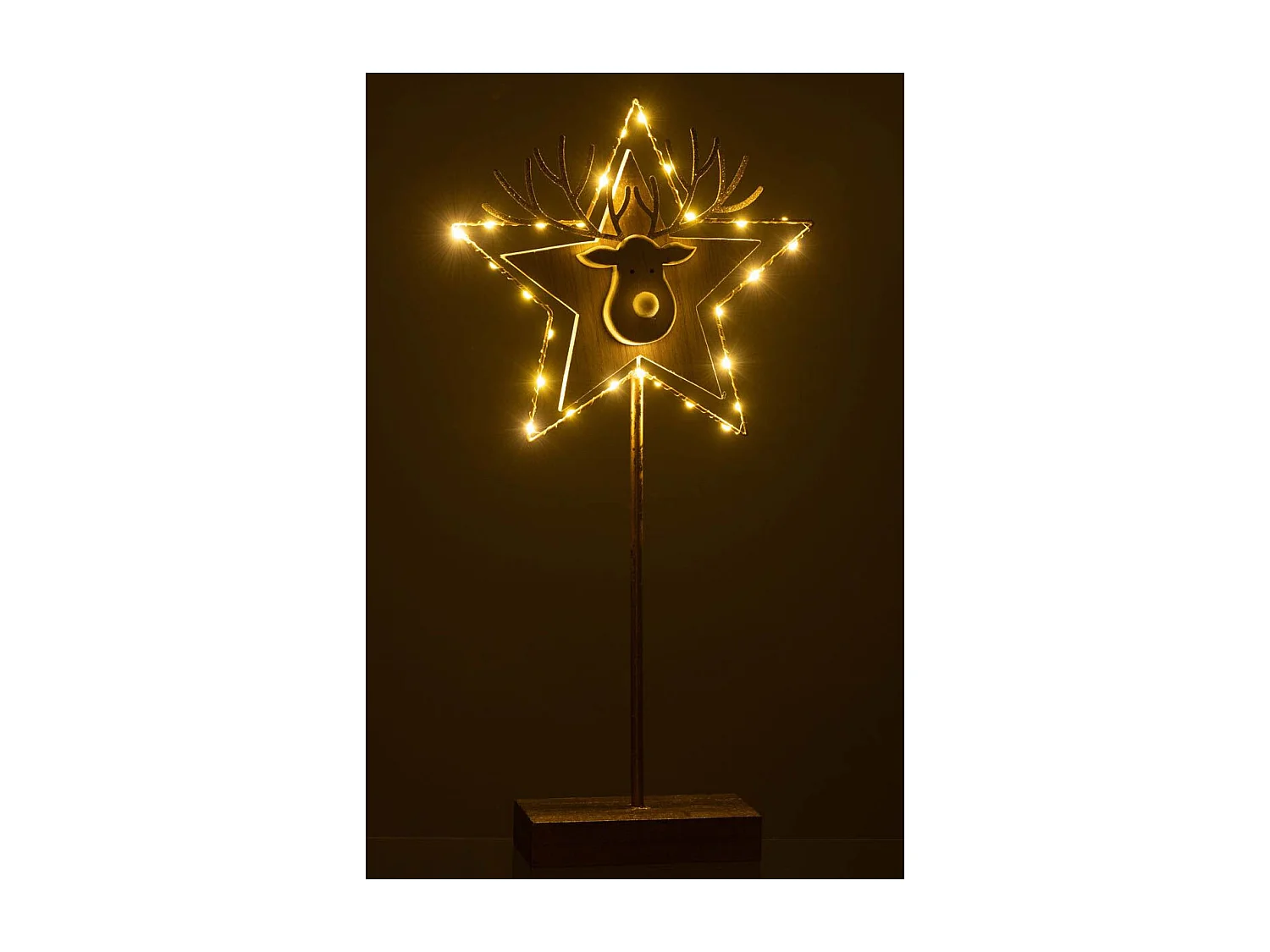 Décoration de Noël à LED "Renne Étoilé" 50cm Or