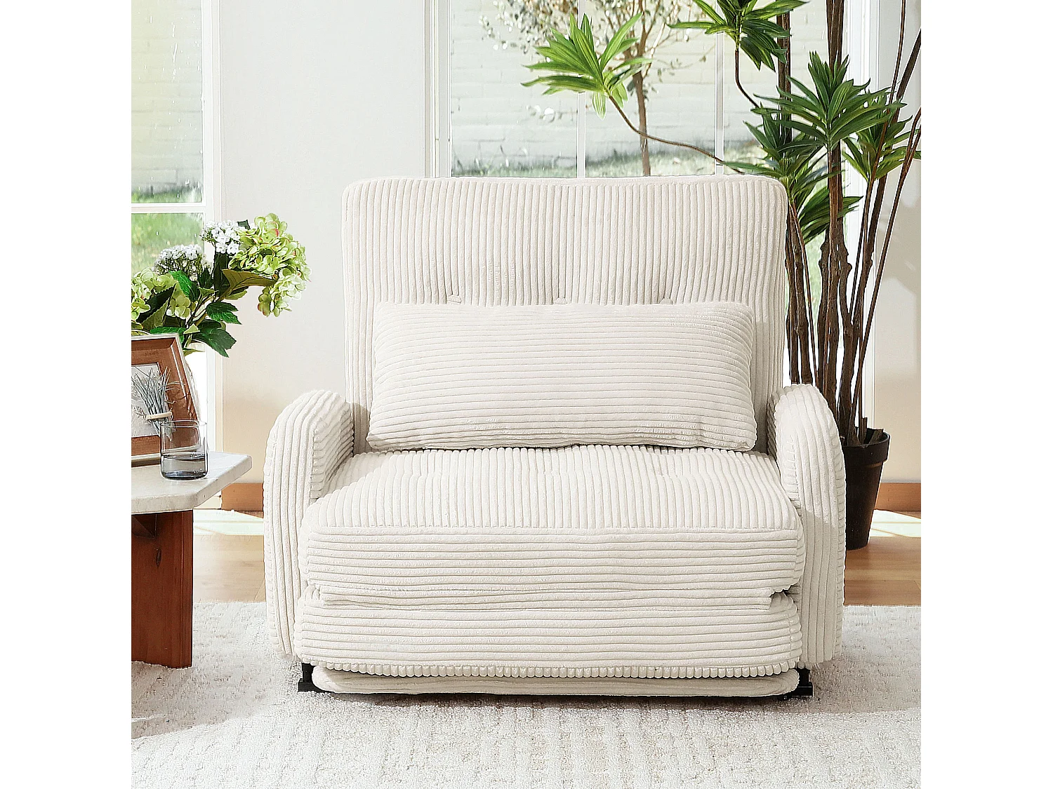 Canapé Modulable 4-en-1 en Cordon - Confort Salon, Relax et Lit Rapide pour un Intérieur Polyvalent