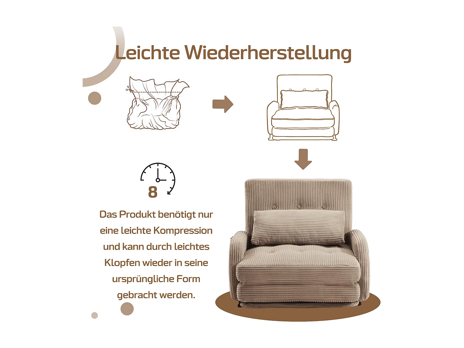 Canapé Modulable 4-en-1 en Cordon - Confort Salon, Relax et Lit Rapide pour un Intérieur Polyvalent