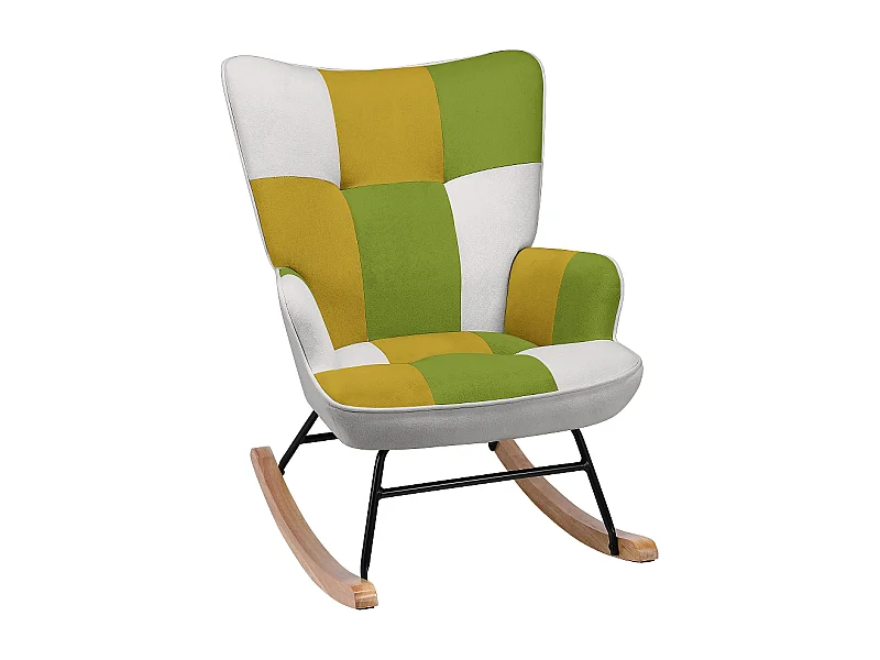 HOMEMIYN Skandinavischer Samt-Schaukelstuhl – Sanftes Schaukeln, Hoher Komfort & Robuste Konstruktion