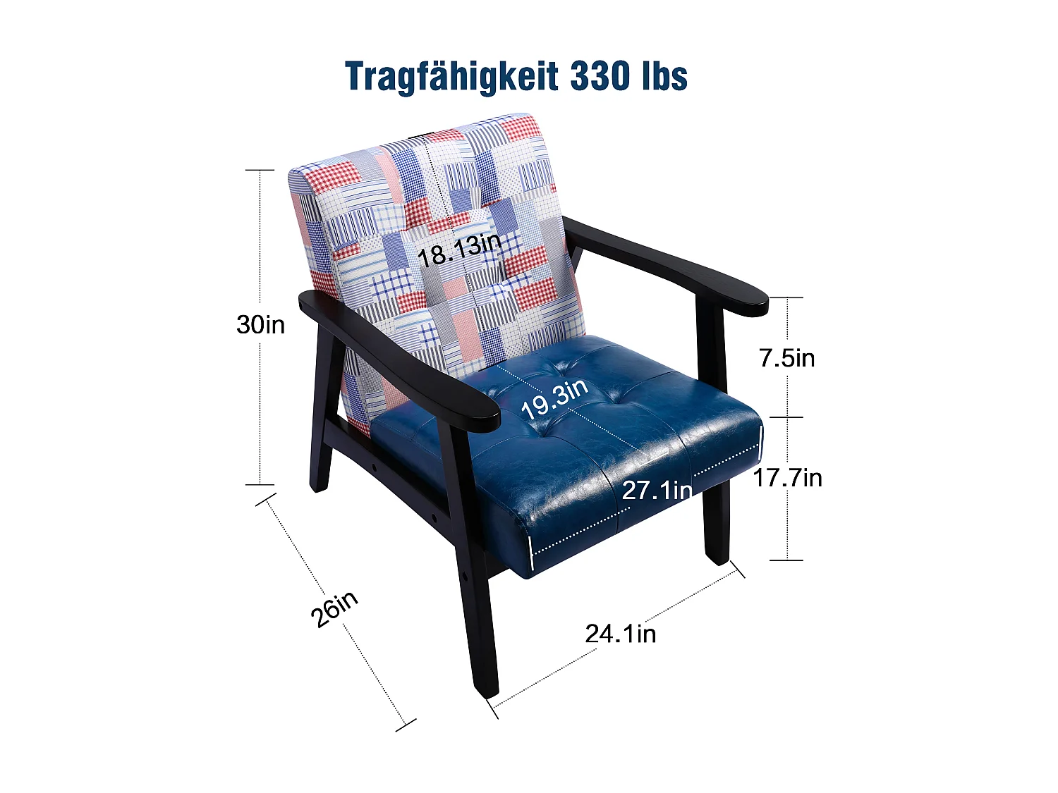 Fauteuil rétro en bois, fauteuil de salon, fauteuil rembourré avec accoudoirs, fauteuil rétro avec cadre en bois de style médiéval, chaise design en simili cuir et