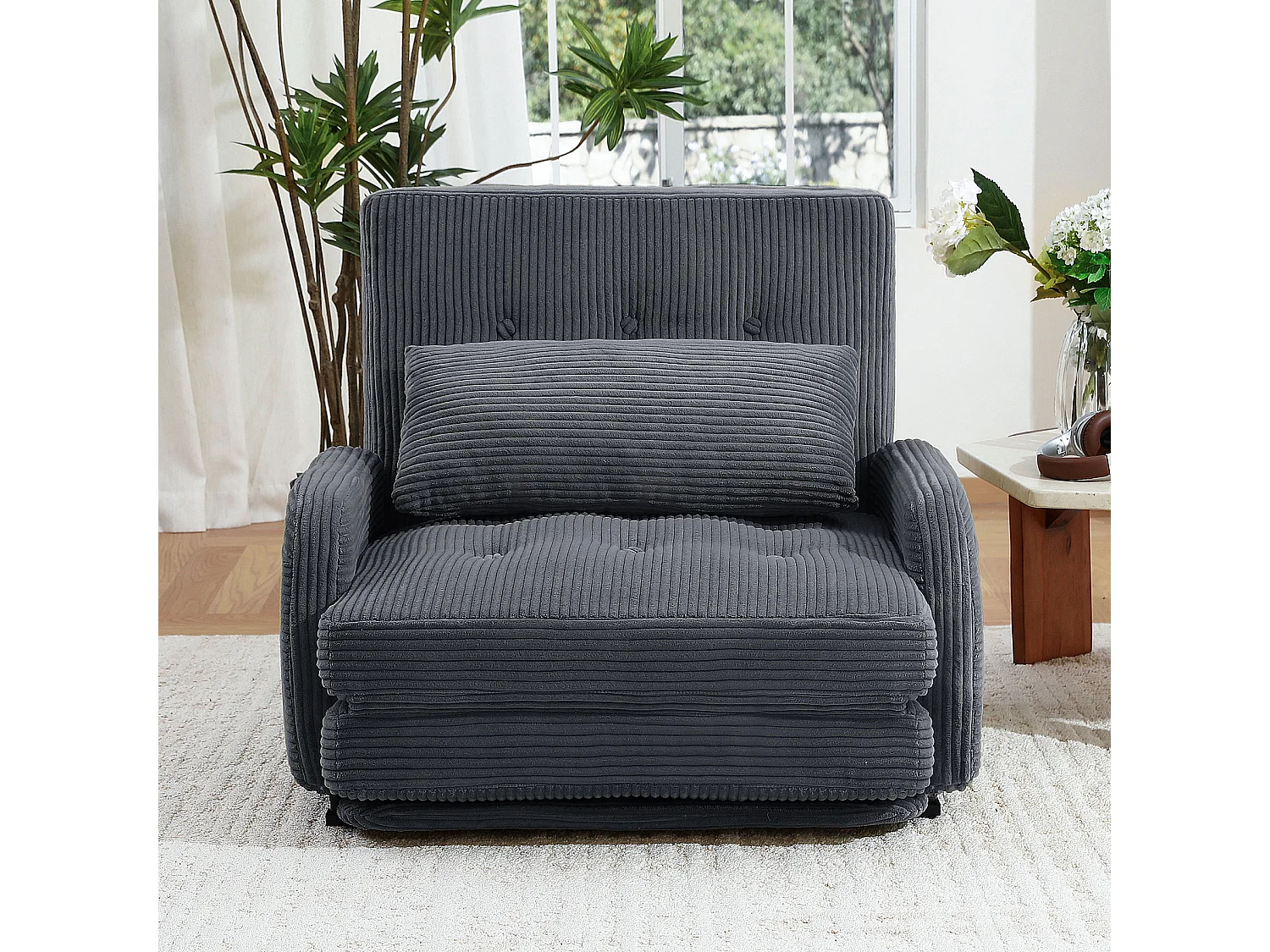 Canapé Modulable 4-en-1 en Cordon - Confort Salon, Relax et Lit Rapide pour un Intérieur Polyvalent