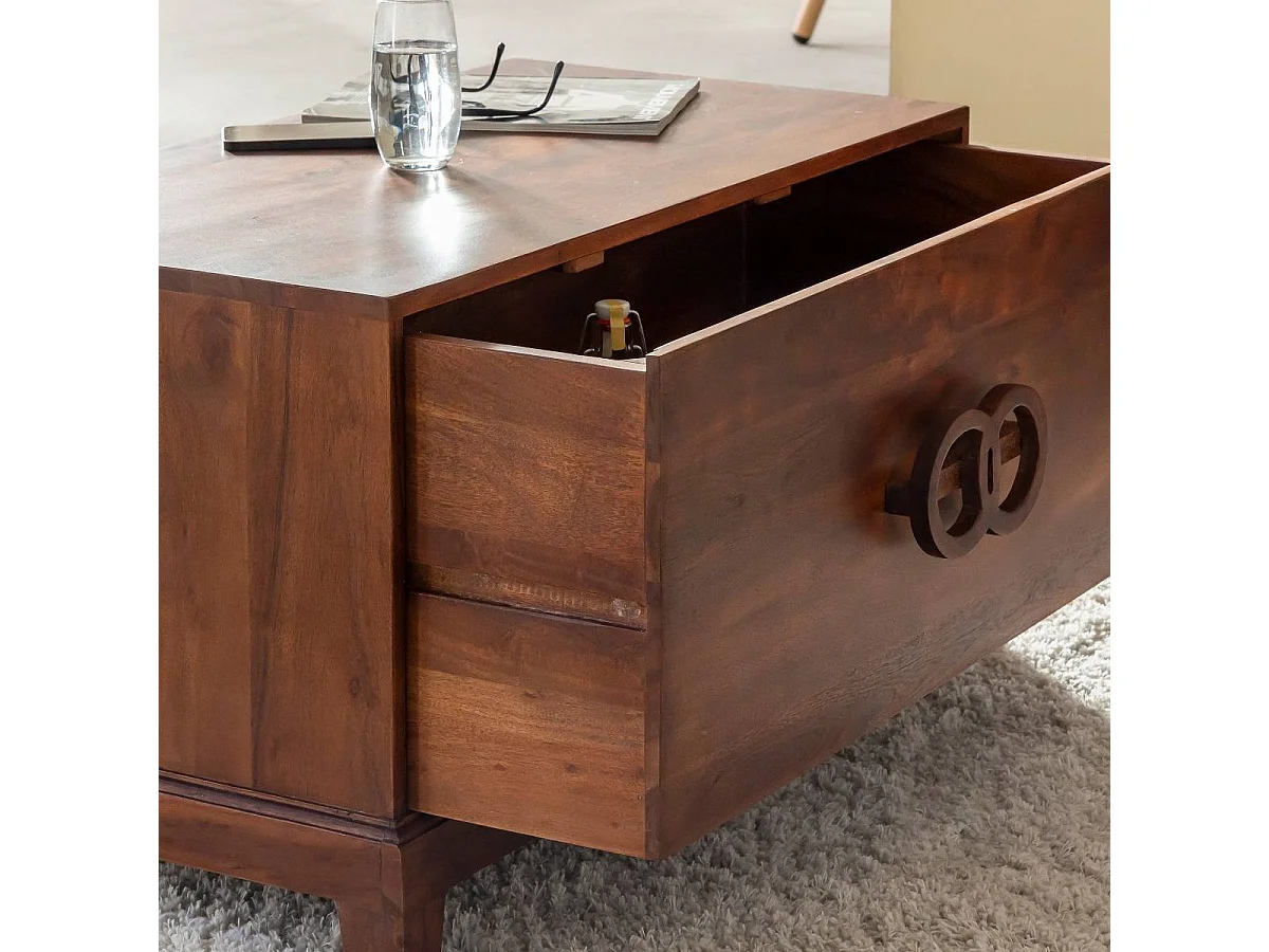 Table basse en bois d'acacia Quilla