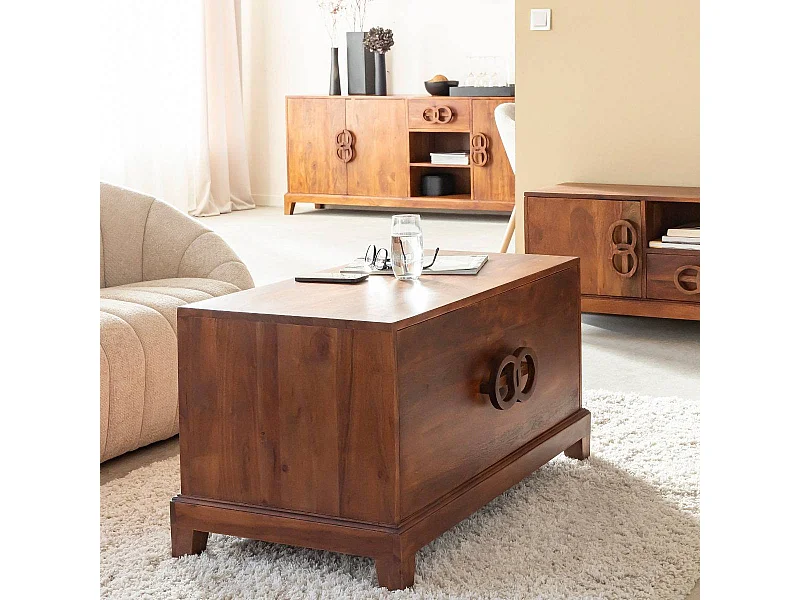 Table basse en bois d'acacia Quilla