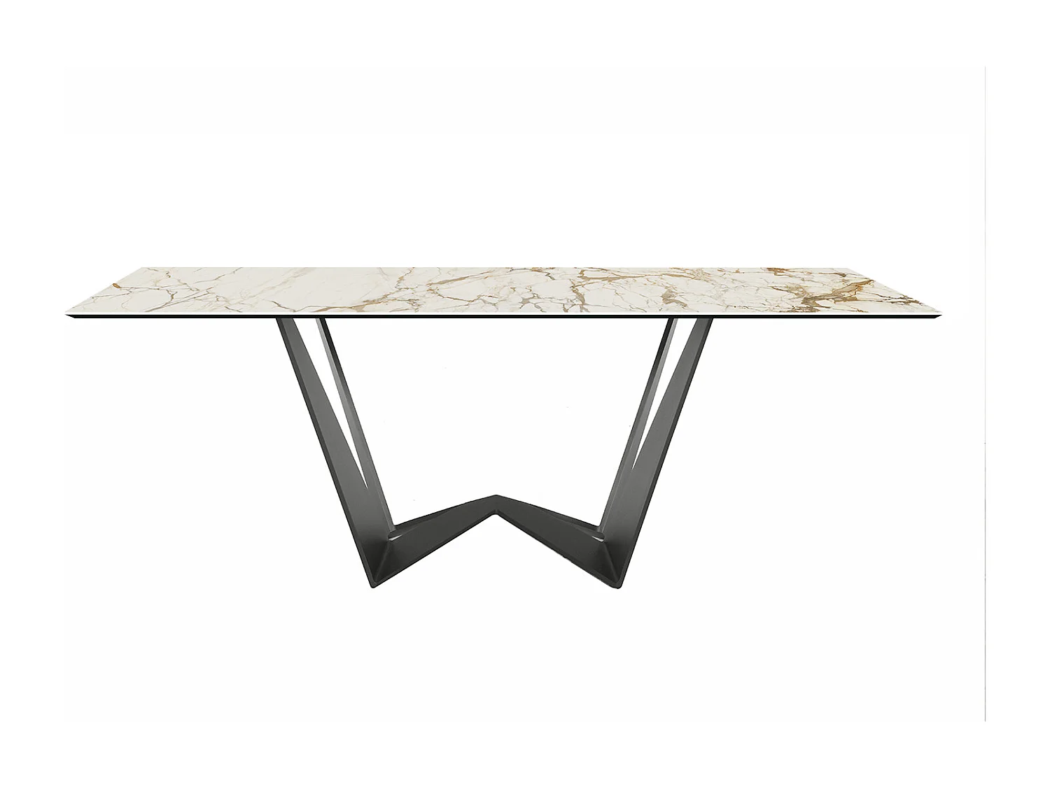 Table fixe mini au vers, plateau en porcelaine en porcelaine gris anchain gris anthracite au vers, plateau en porcelaine mate macchiavecchia