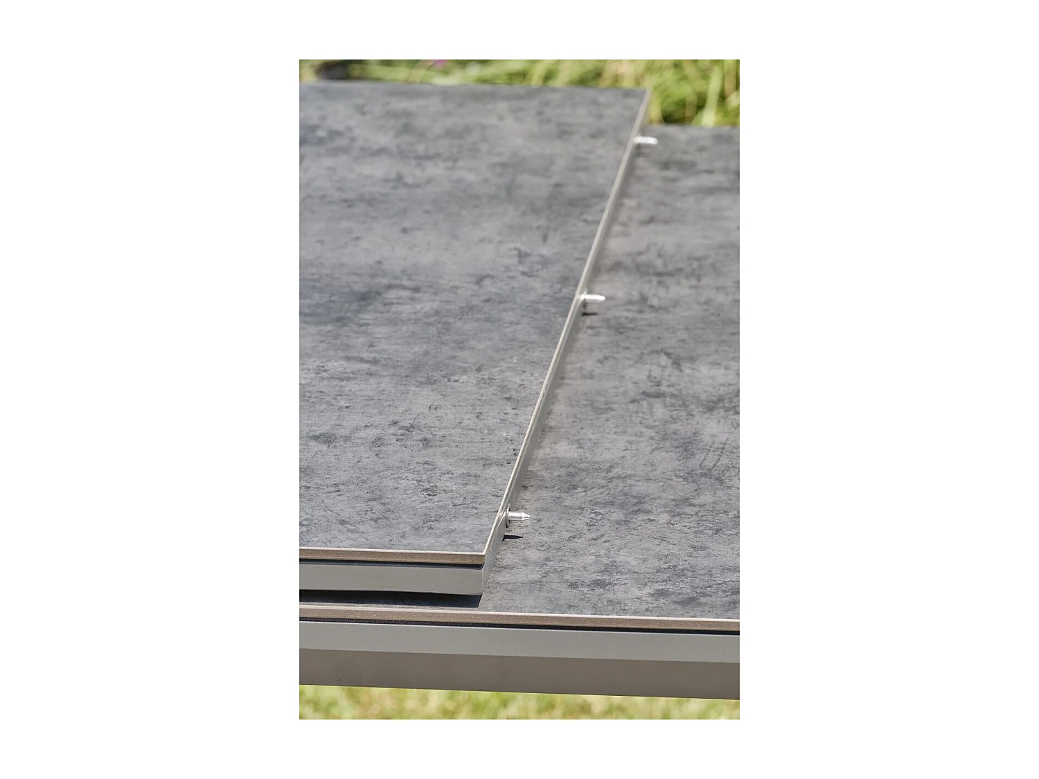 Table de Jardin Extensible en Céramique "Floride" 180-240cm Gris Anthracite