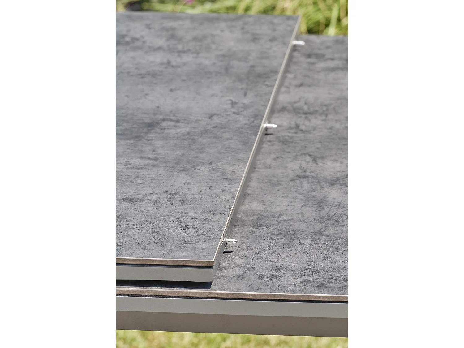 Table de Jardin Extensible en Céramique "Floride" 180-240cm Gris Anthracite