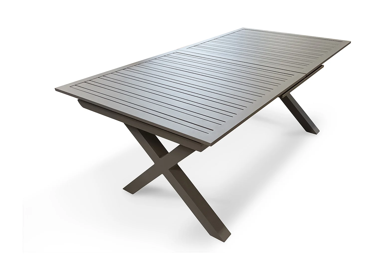 Mesa de jardín de aluminio de cuarzo