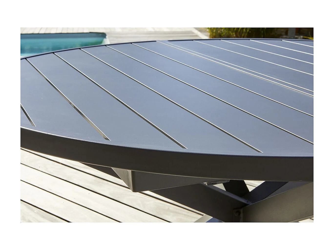 Table de jardin Extensible "Pelosa" 145-199cm Gris Anthracite