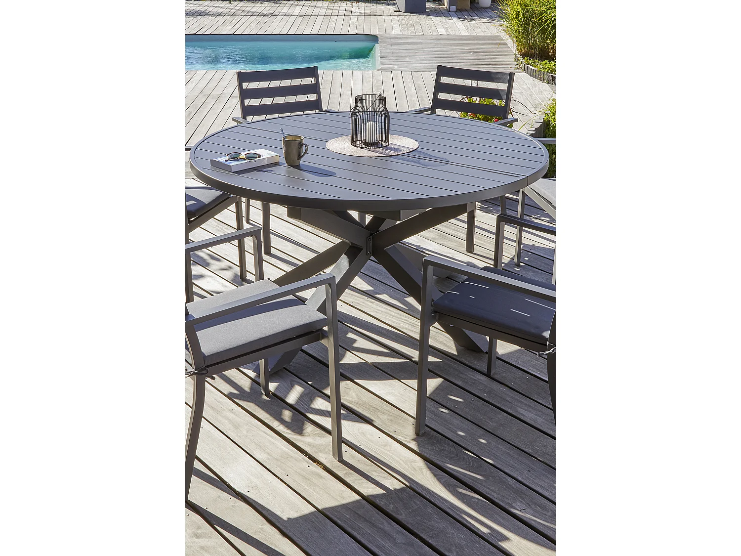 Ausziehbarer Gartentisch 8 Personen, Aluminium