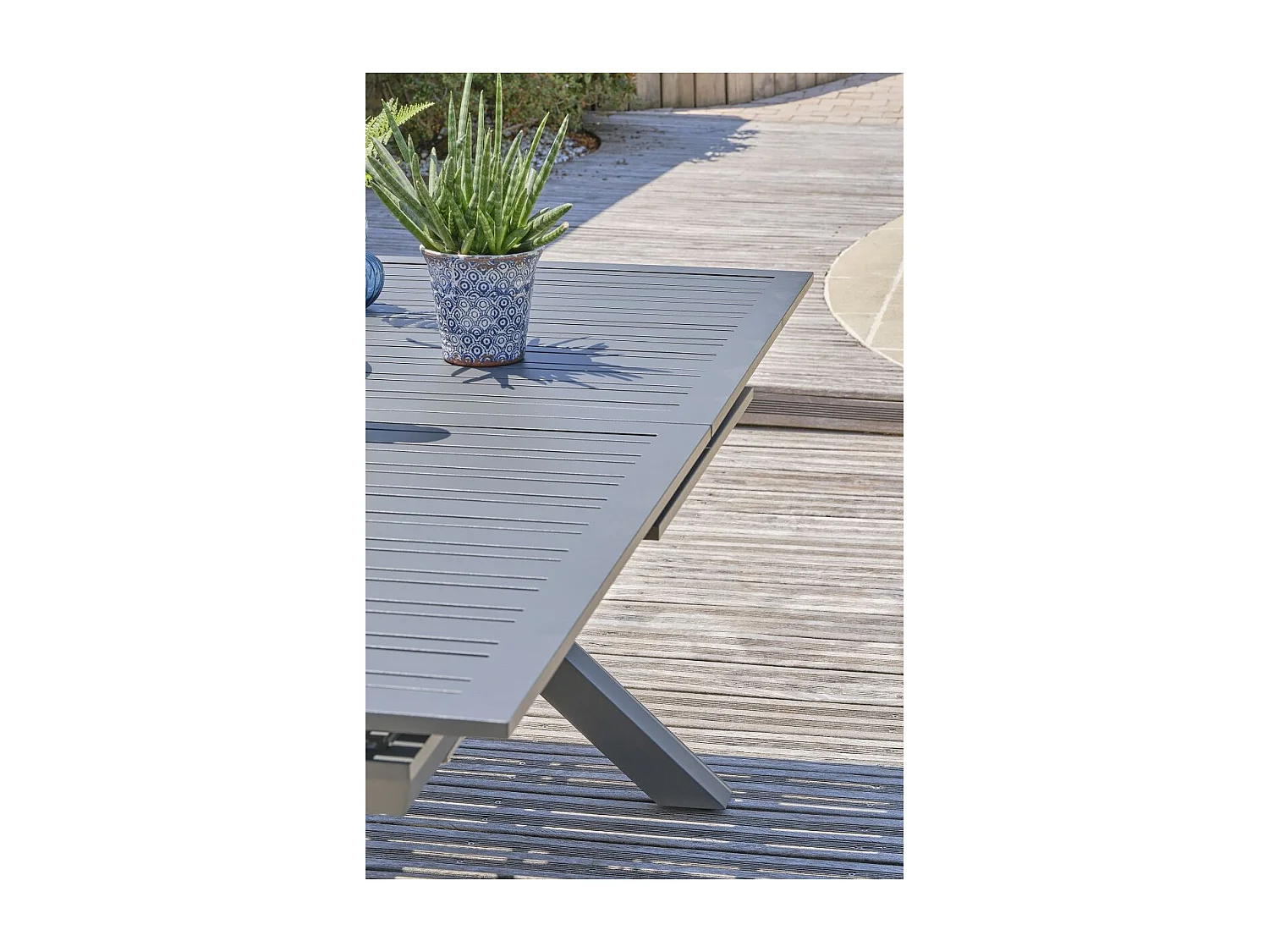 Table de Jardin Extensible "Floride" 180-240cm Gris Anthracite