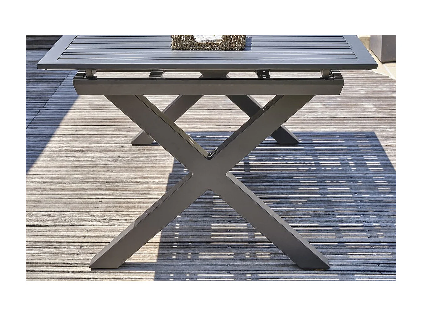 Table de Jardin Extensible "Floride" 180-240cm Gris Anthracite