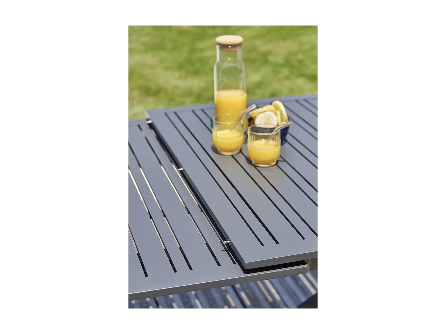 Table de Jardin Extensible "Floride" 180-240cm Gris Anthracite