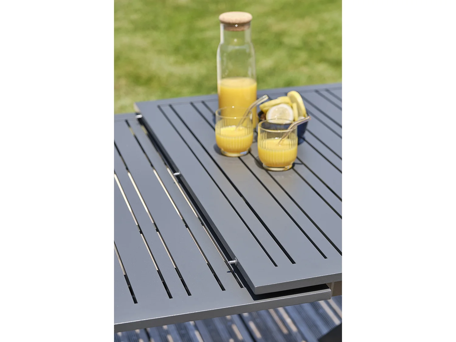 Table de Jardin Extensible "Floride" 180-240cm Gris Anthracite