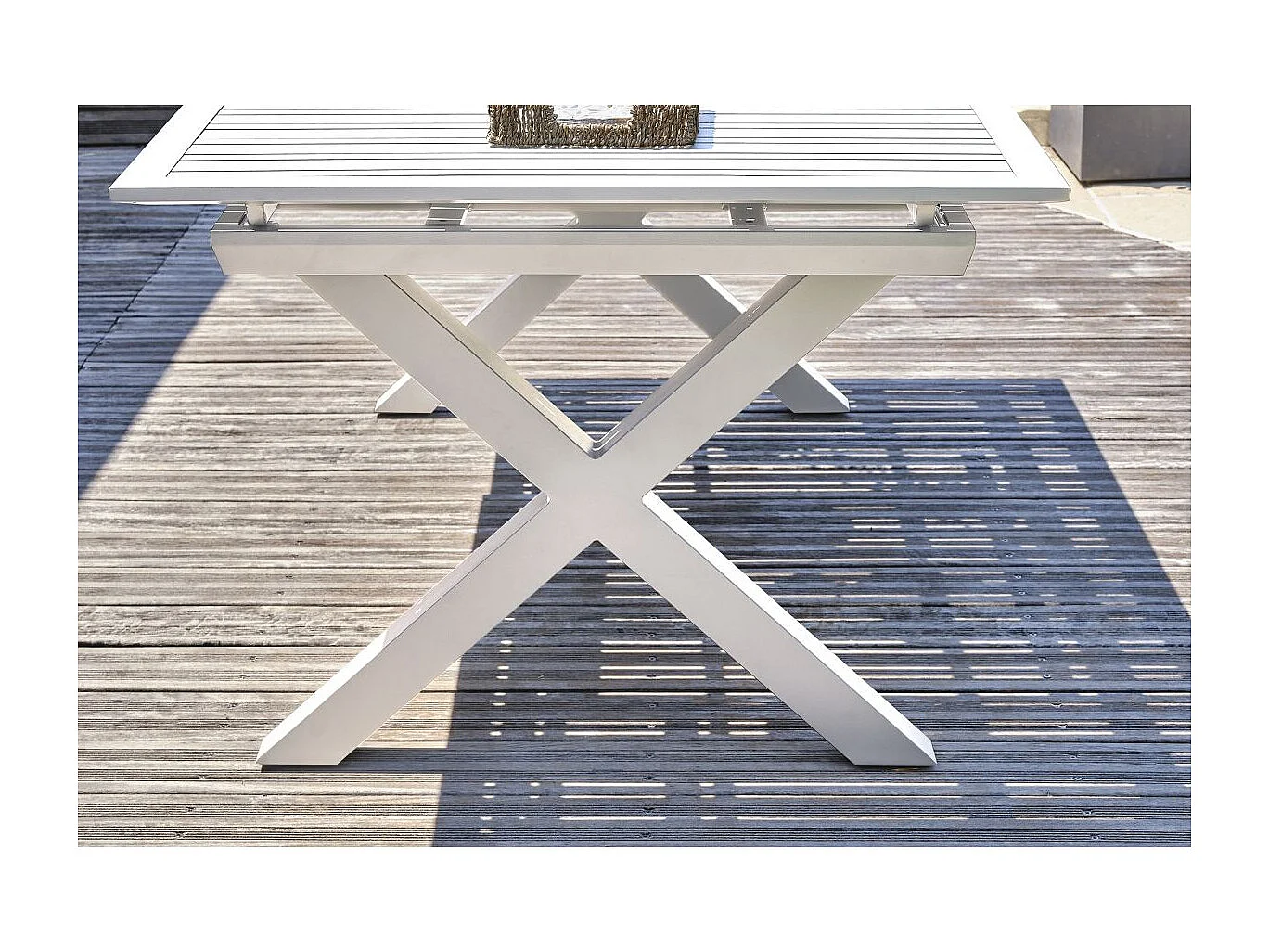 Table de Jardin Extensible "Floride" 180-240cm Blanc