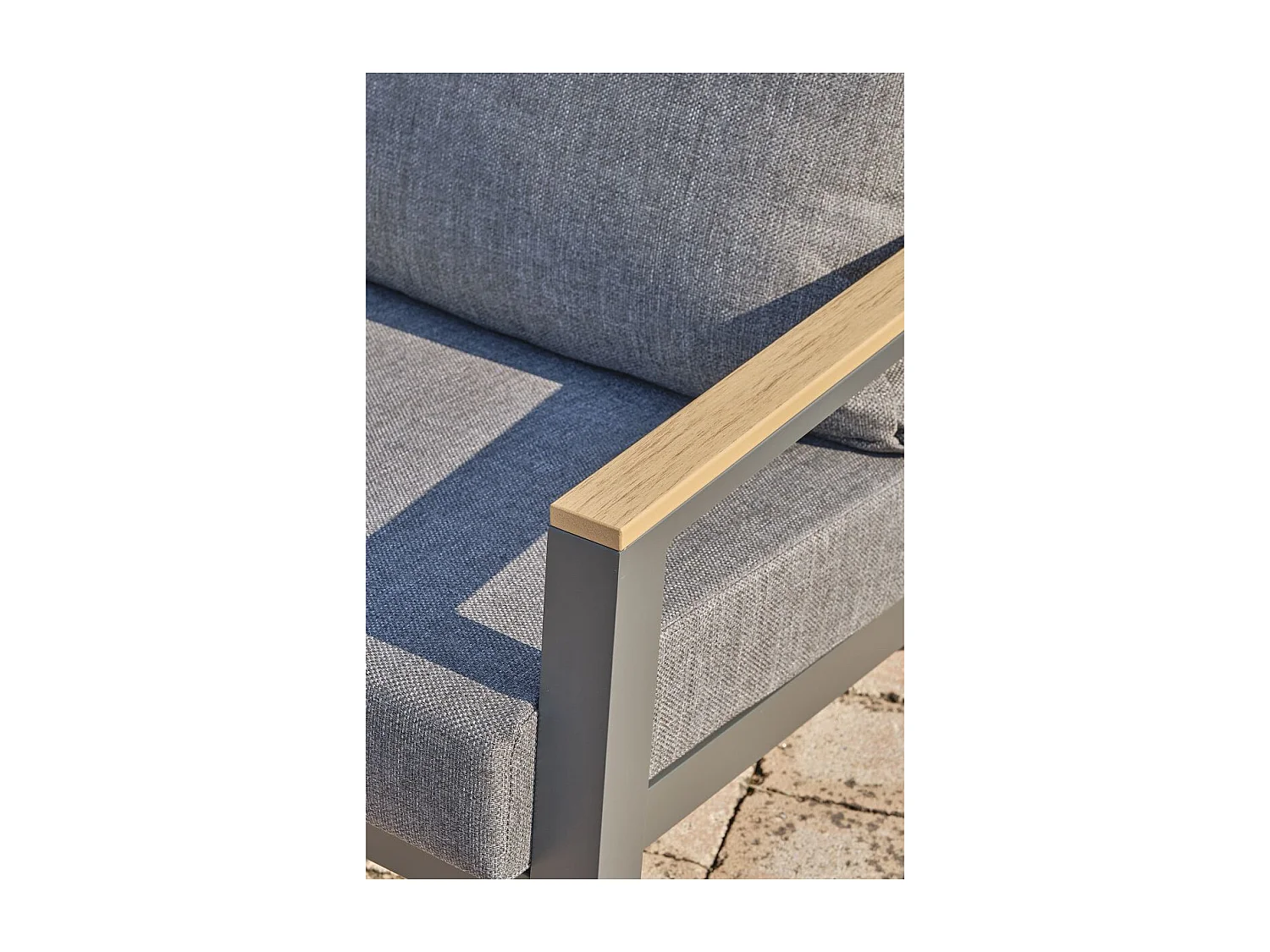 Salon de Jardin 5 Places "Kommos" 175cm Gris Anthracite