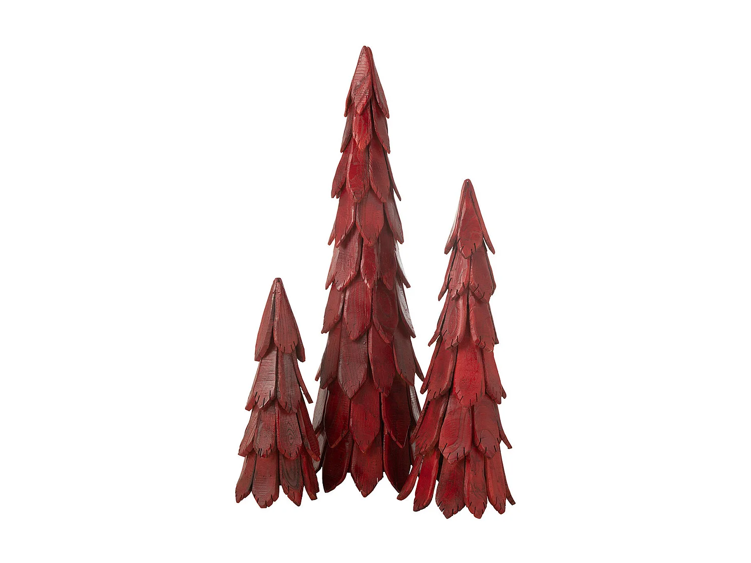 Sapin de Noël en Bois "Pieces" 120cm Rouge