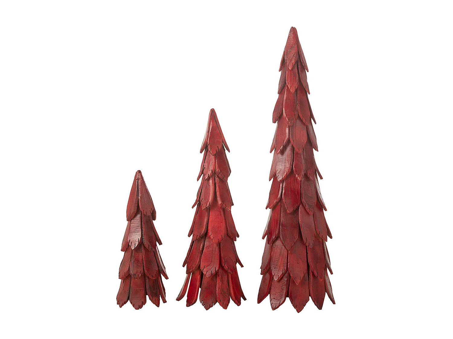 Sapin de Noël en Bois "Pieces" 120cm Rouge