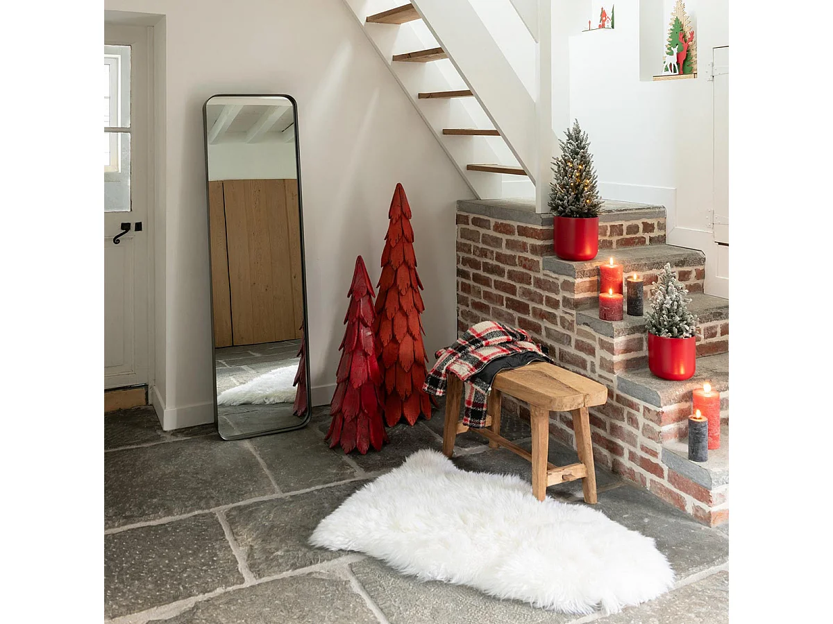 Sapin de Noël en Bois "Pieces" 120cm Rouge