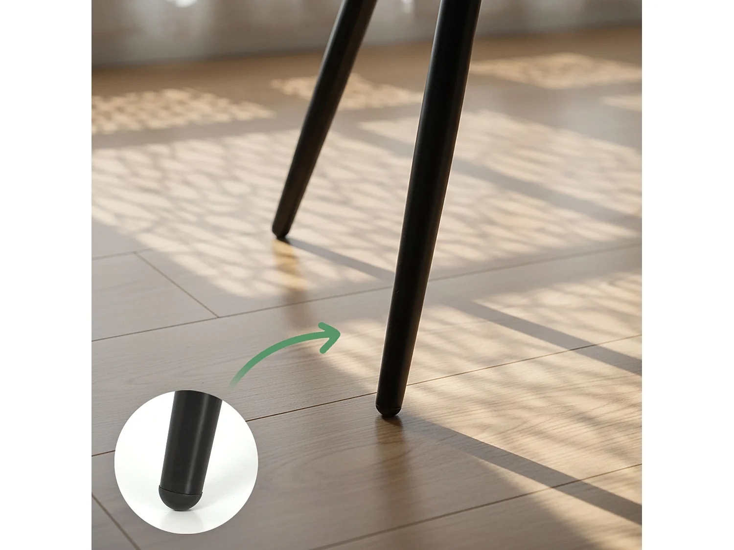 Eetkamerstoel NERO / Gestoffeerde Stoelen / Fluwelen Stoelen en Metalen Poten / Antraciet met zwarte benen