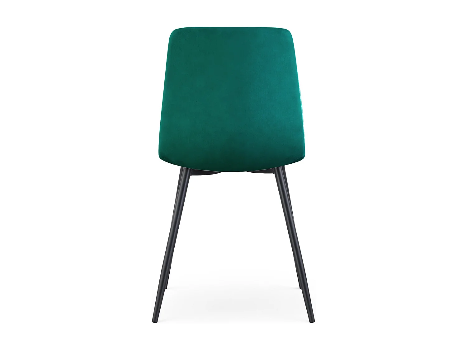 Chaise en velours matelassée MILO Vert Bouteille pieds noirs