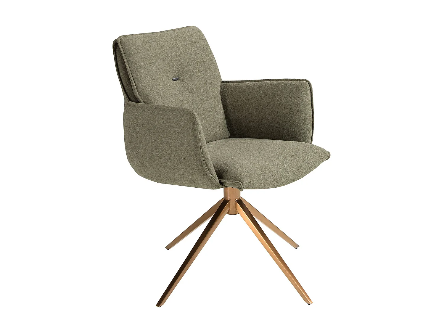 Cadeira giratória em tecido verde azeitona 4238 ANGEL CERDA
