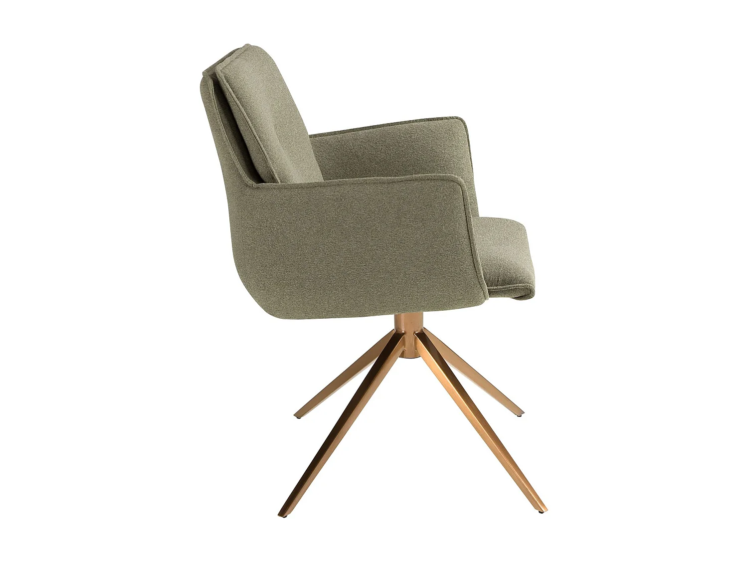 Cadeira giratória em tecido verde azeitona 4238 ANGEL CERDA