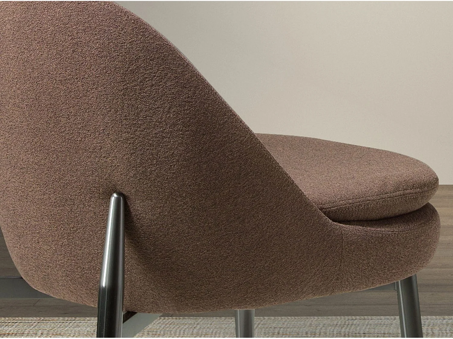 Dark brown fabric chair 4236 ANGEL CERDA