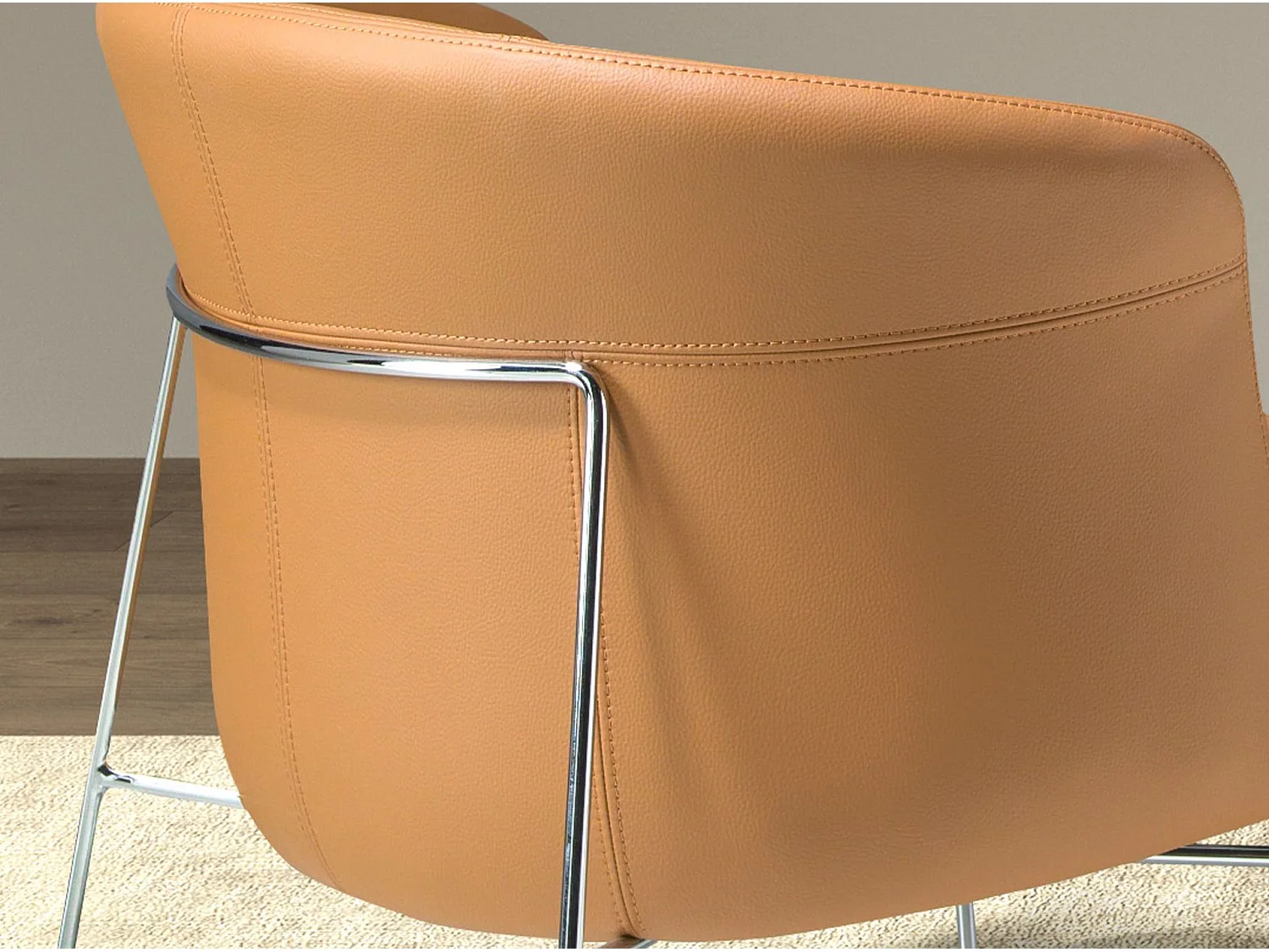 Fauteuil en similicuir marron 5192 ANGEL CERDA