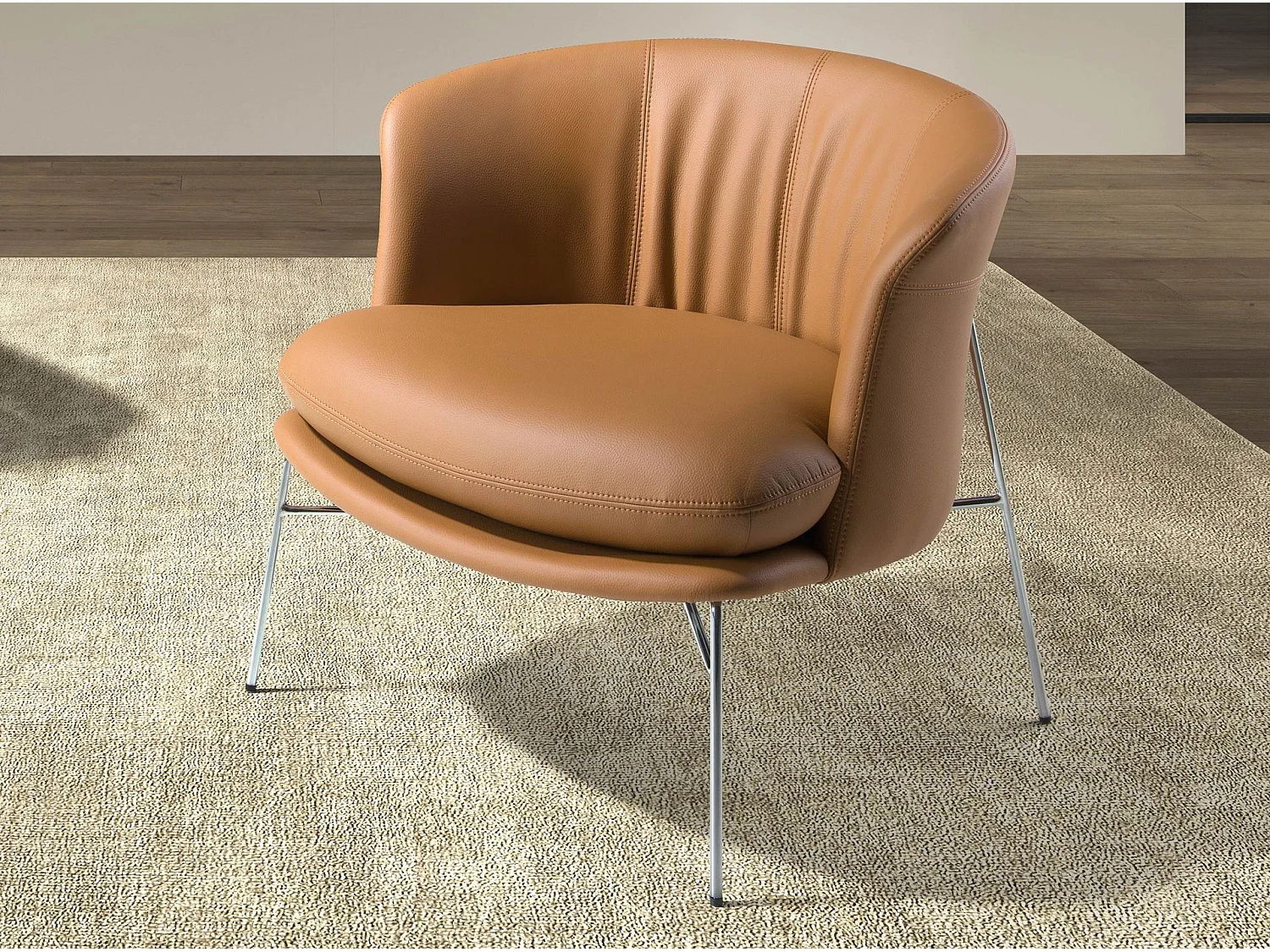 Fauteuil en similicuir marron 5192 ANGEL CERDA