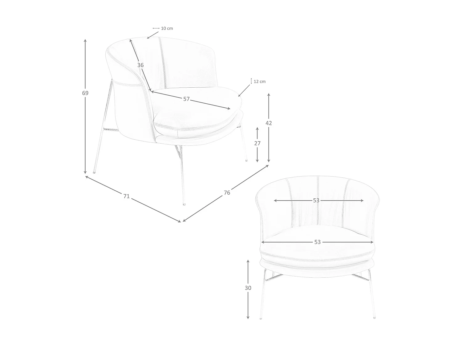 Fauteuil en similicuir marron 5192 ANGEL CERDA