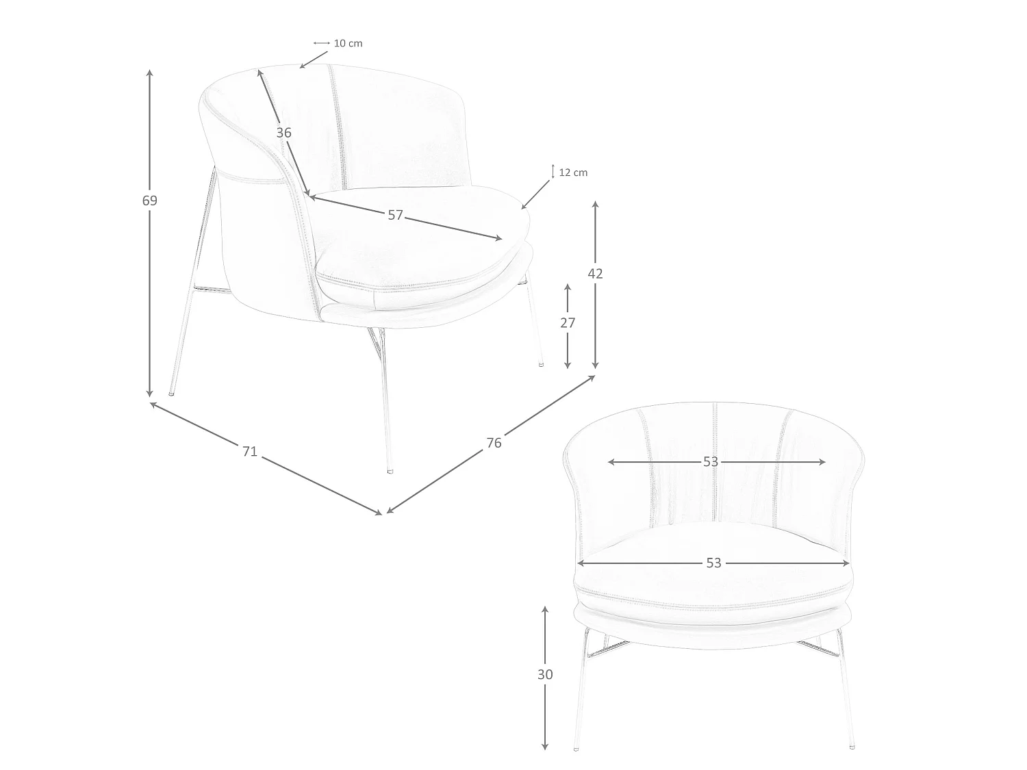 Fauteuil en similicuir marron 5192 ANGEL CERDA
