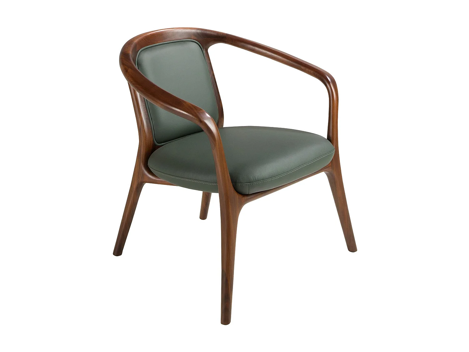 Poltrona em couro sintético verde escuro 5181 ANGEL CERDA