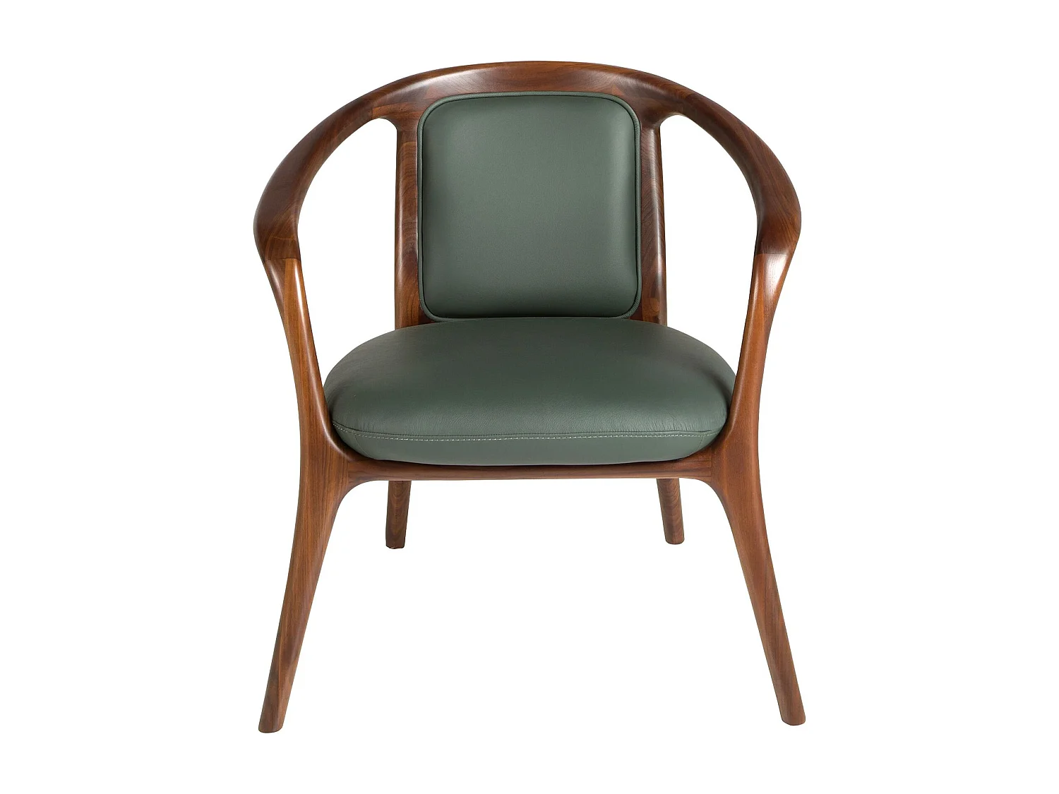 Poltrona em couro sintético verde escuro 5181 ANGEL CERDA