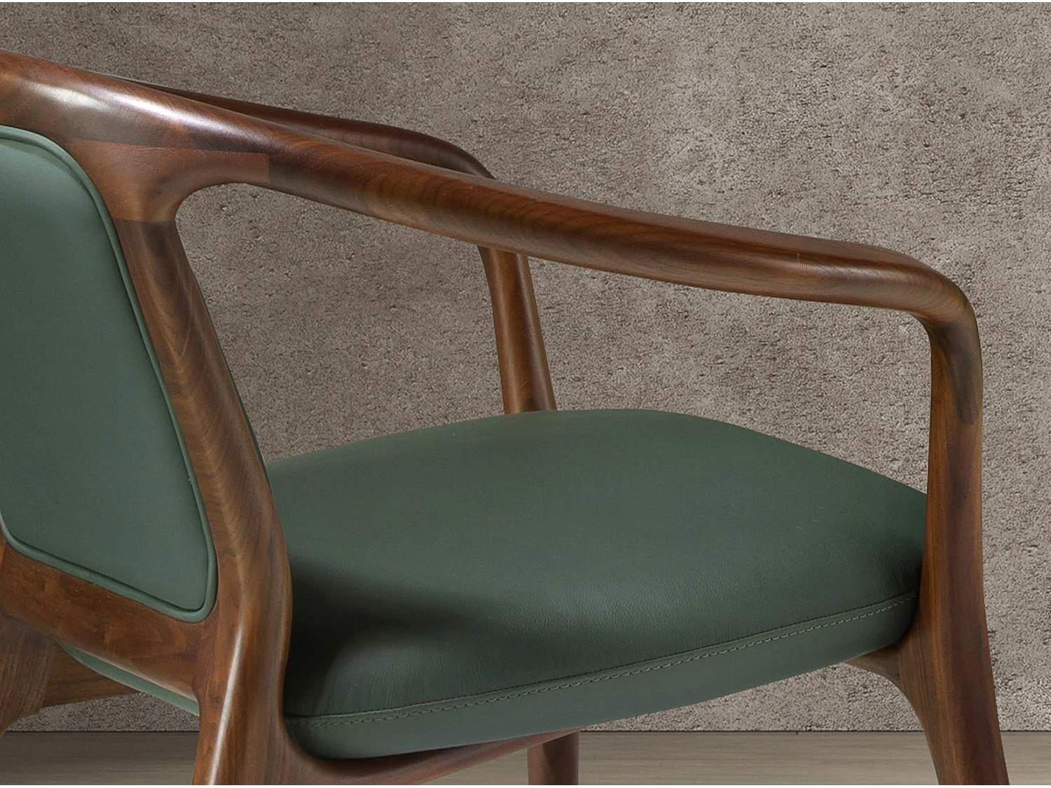 Poltrona em couro sintético verde escuro 5181 ANGEL CERDA