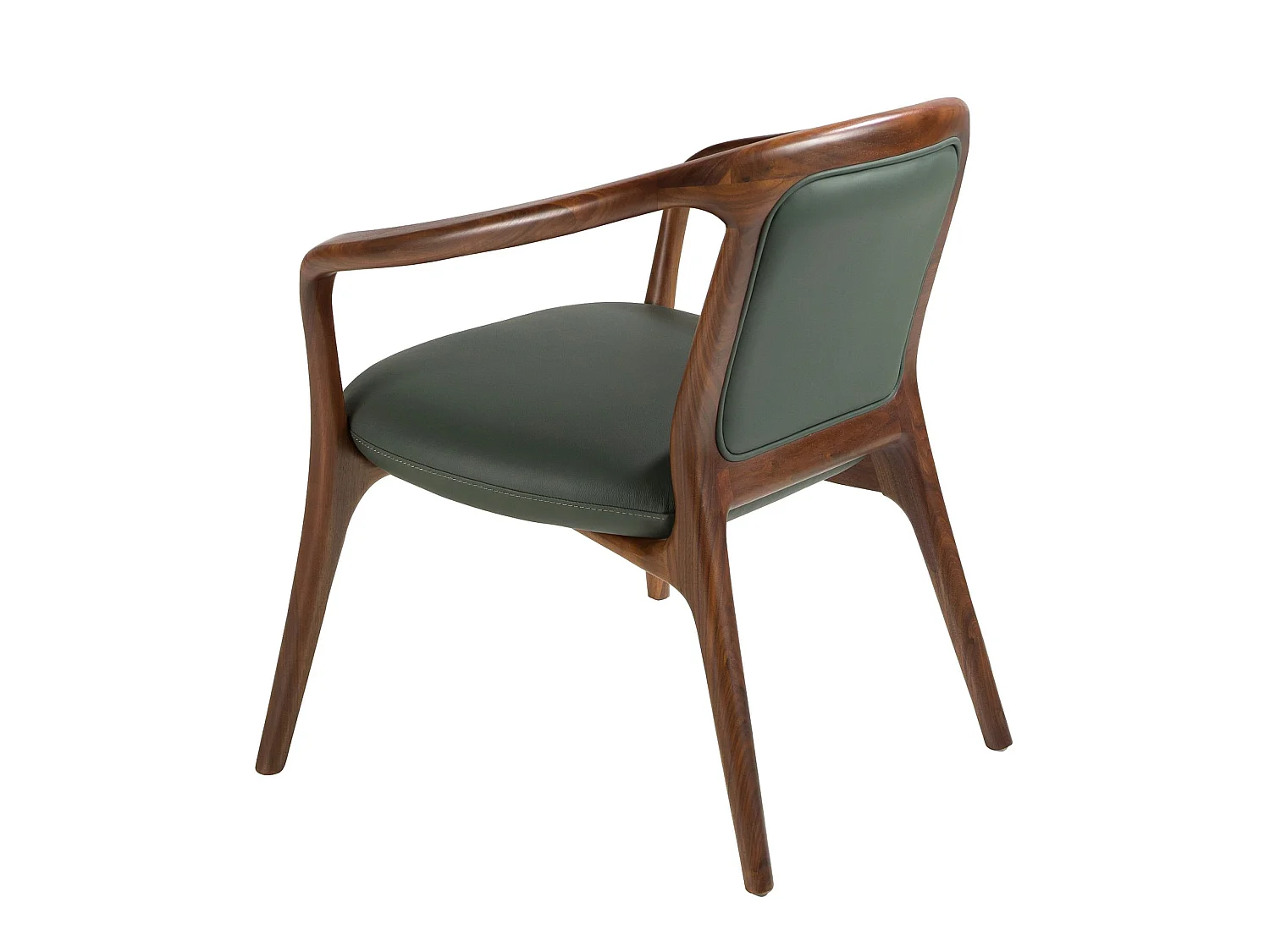 Fauteuil en similicuir vert foncé 5181 ANGEL CERDA