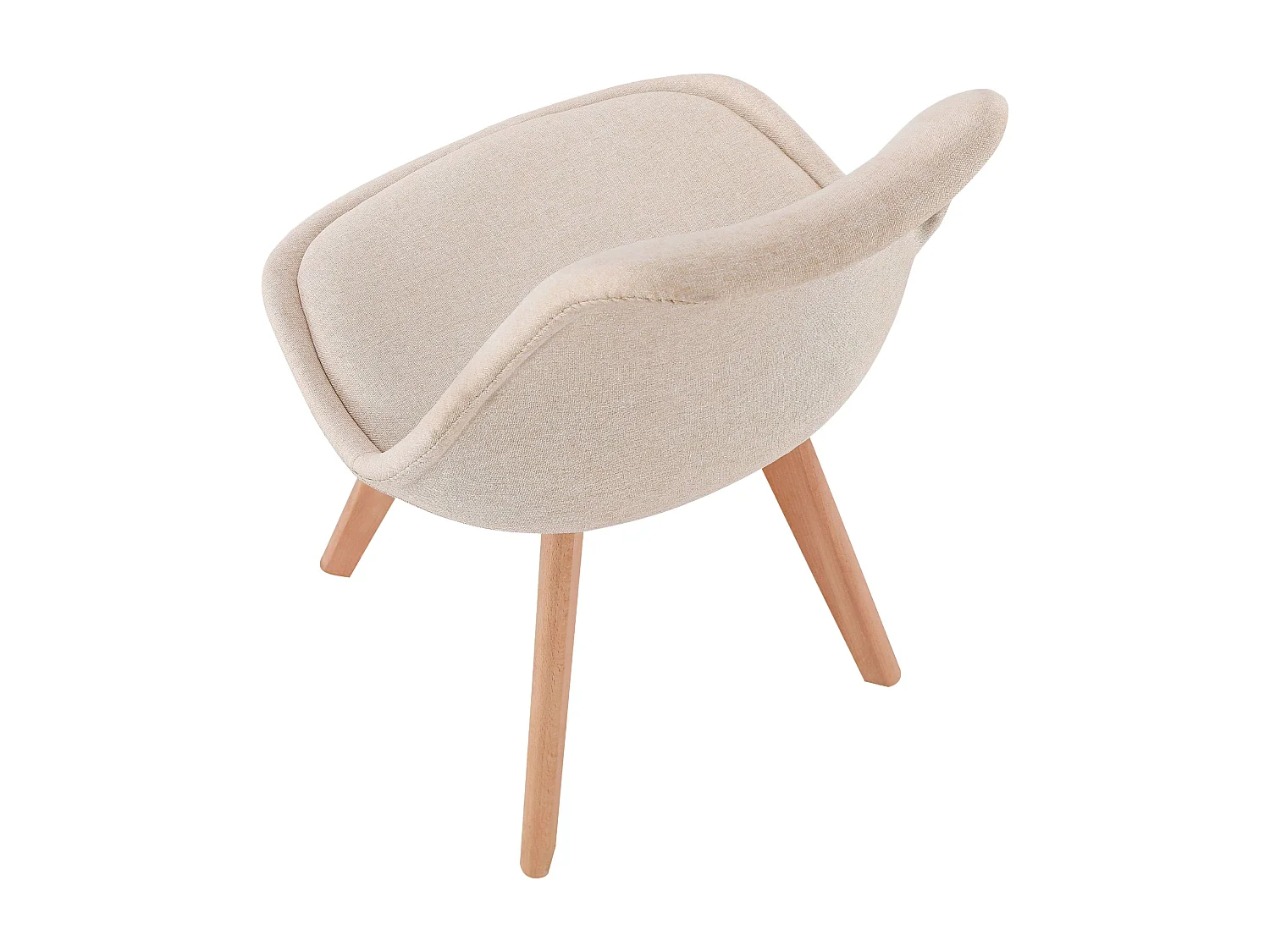 Pack comedor y salón Bistro beige 2 sillas tapizadas tela patas roble haya