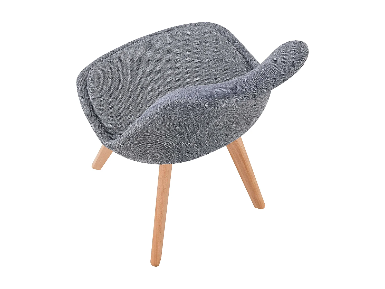Conjunto de jantar bistrô cinza (4 cadeiras estofadas) 84x48x54 cm