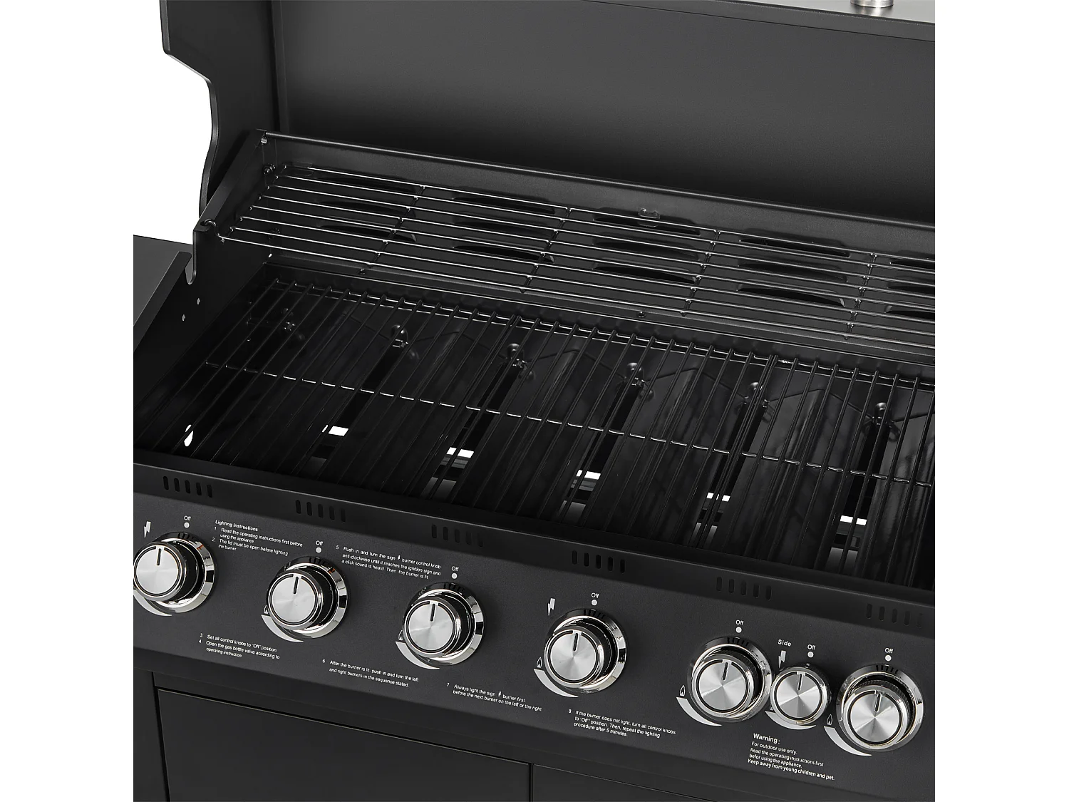 Gasgrill BRANDO 6+1 Schwarz