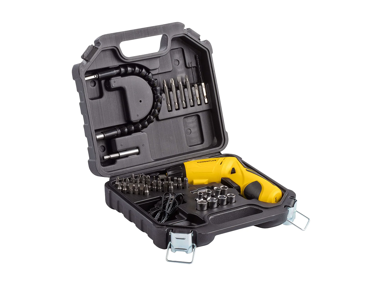 Destornillador Eléctrico Inalámbrico 4V Cable USB, Mango Ajustable 2 Posiciones, Extensión Flexible, Luz LED, Portapuntas Magnético