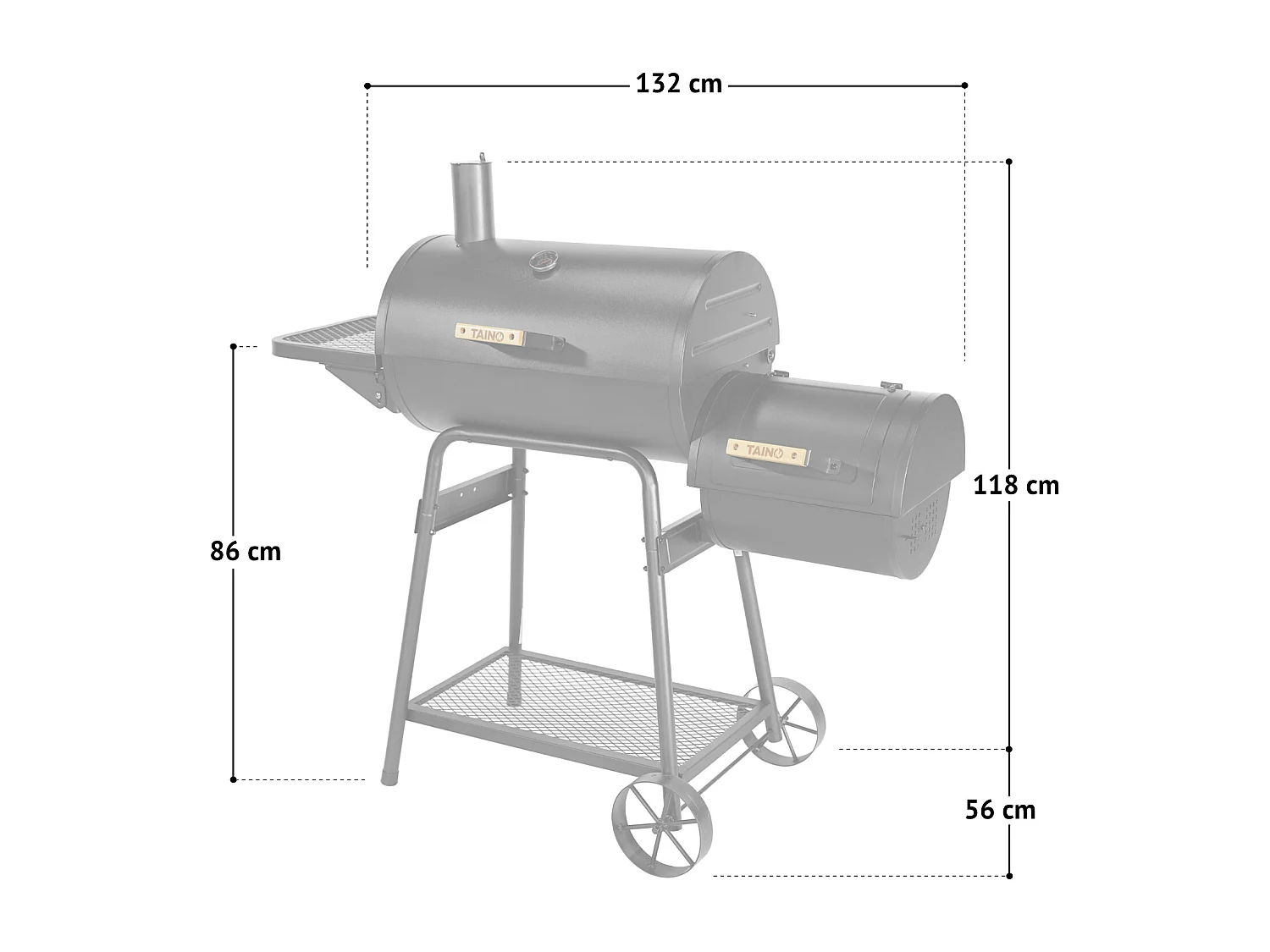 TAINO KAMAYO Smoker - Barbecue Fumoir vertical et Gril à charbon de bois Petit format