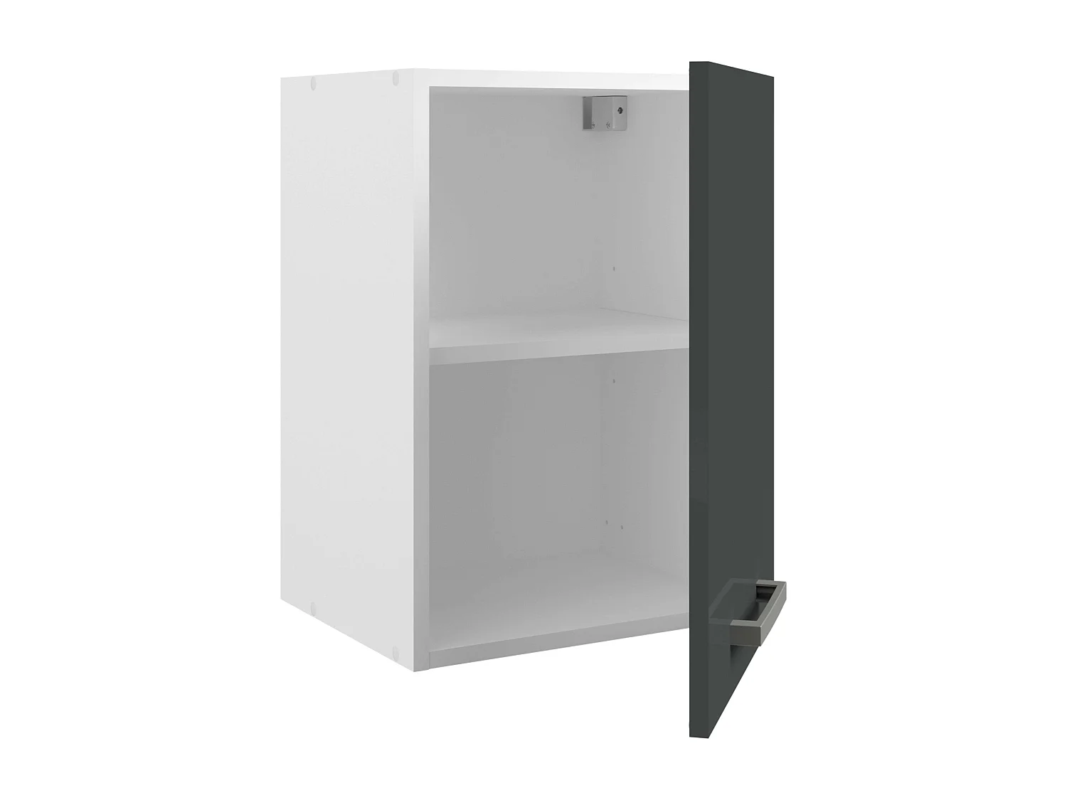 Módulo alto Vetro cocina 1 puerta blanco y gris brillante 55x40x33 cm