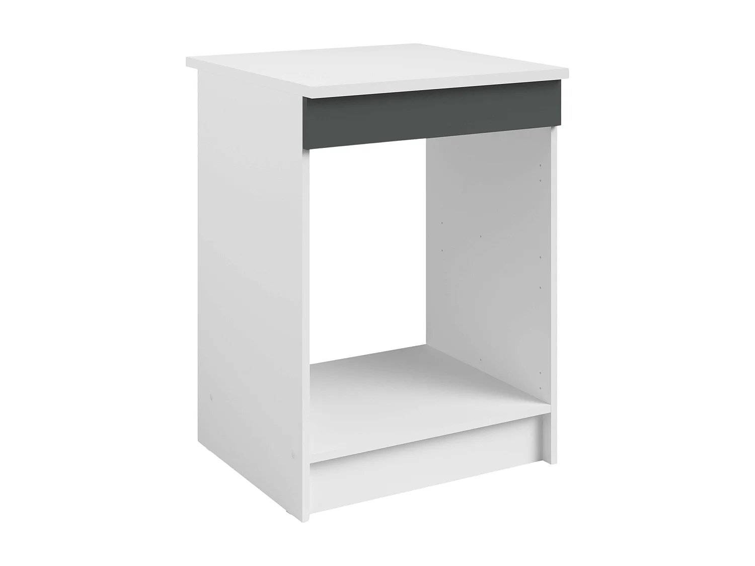 Módulo bajo para horno 60x60 Vetro gris brillante y blanco 84x60x60 cm