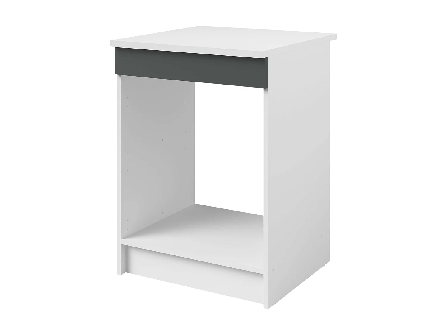 Módulo bajo para horno 60x60 Vetro gris brillante y blanco 84x60x60 cm