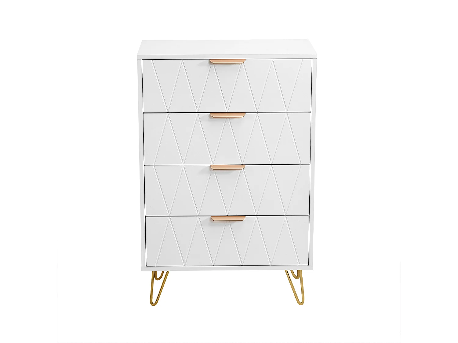 Blanc 4 tiroirs armoire de rangement - placard - armoire de plancher - armoire d'accent pour salon couloir salle à manger entrée