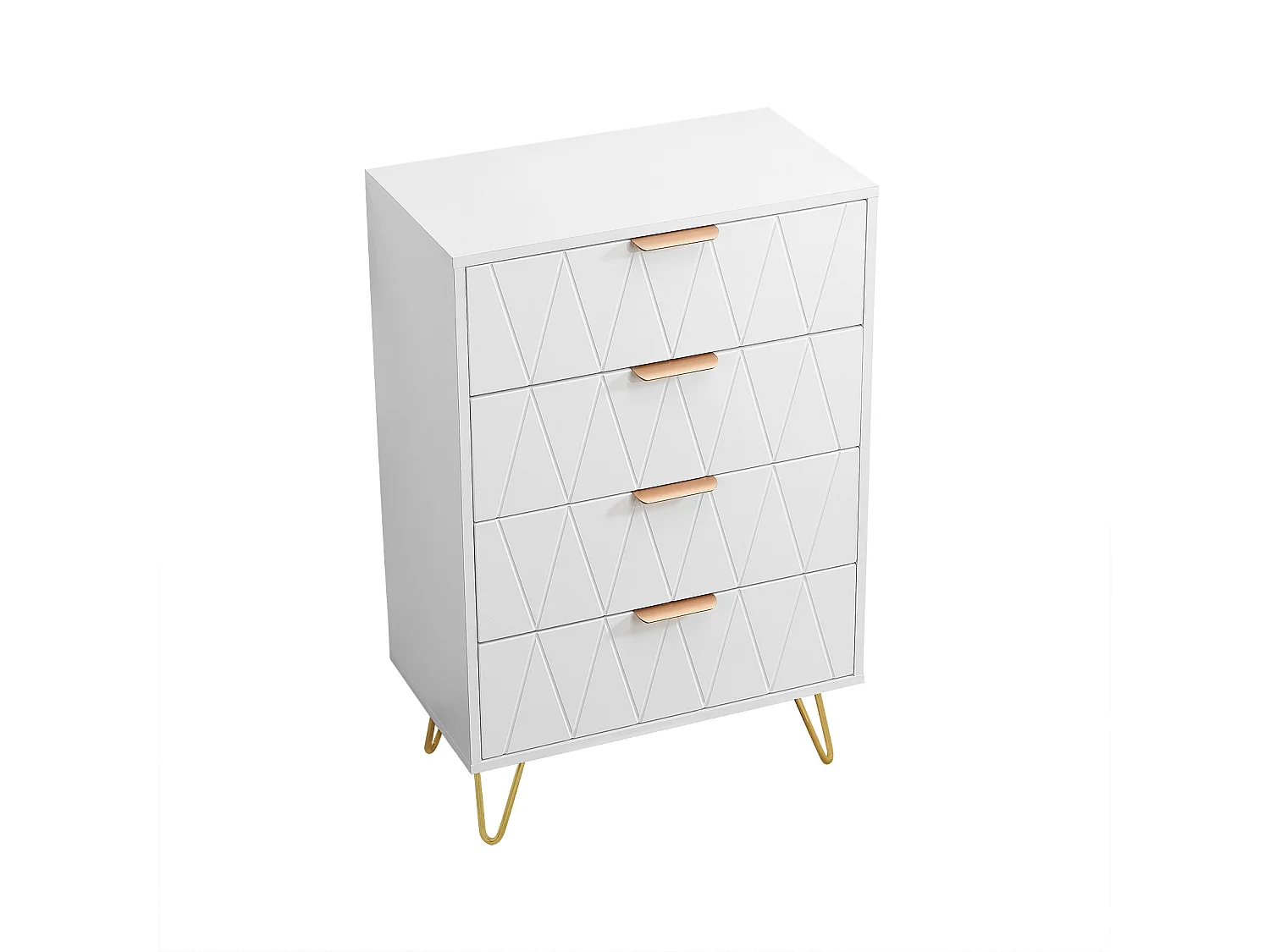 Blanc 4 tiroirs armoire de rangement - placard - armoire de plancher - armoire d'accent pour salon couloir salle à manger entrée